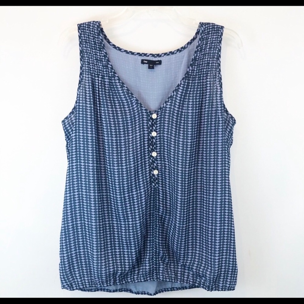 GAP Factory Purple & Blue Chiffon Shell Tank Top